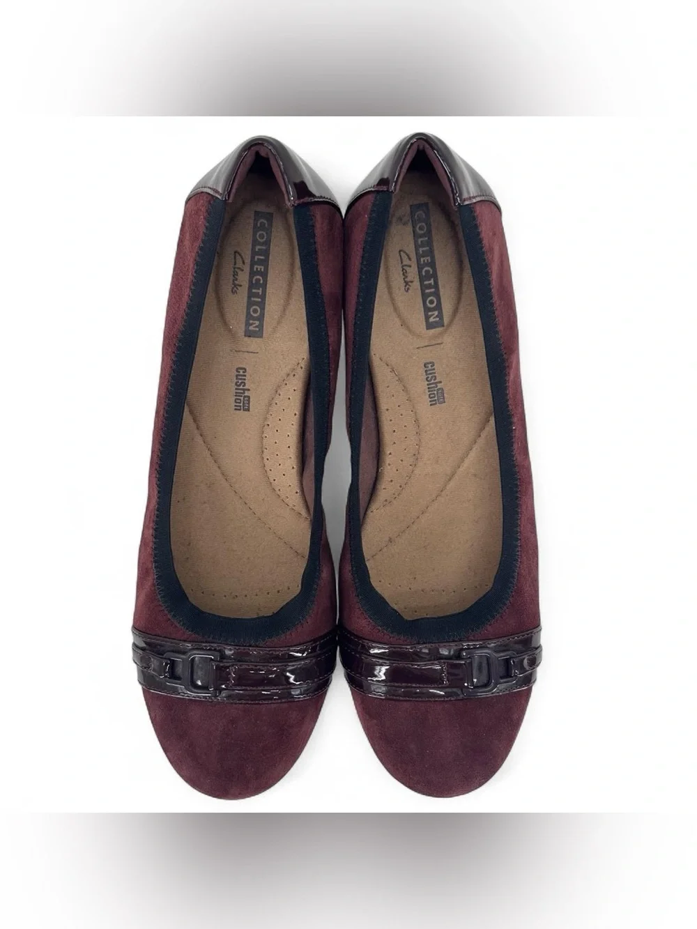 Clarks burgundy ballet flats
